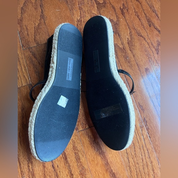 Brand New Marc New York Black Polka Dot Espadrille Flats with Cross Strap - Picture 5 of 5